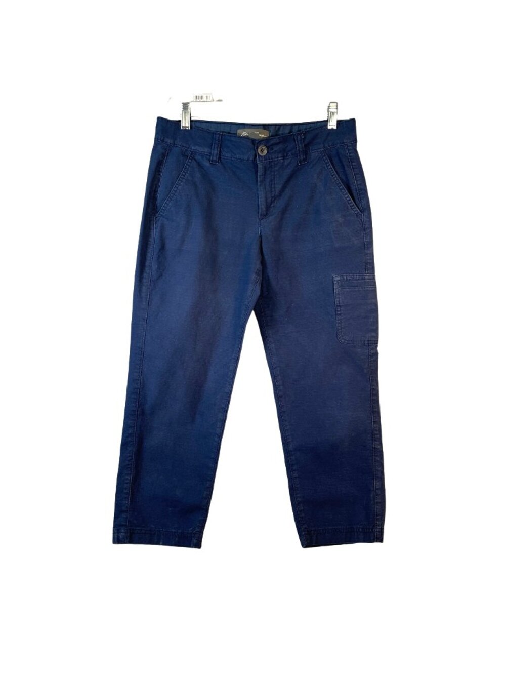 Eddie Bauer Womens Rip Stop Crop Pants Navy Blue Size 4 Casual Relaxed Fit
